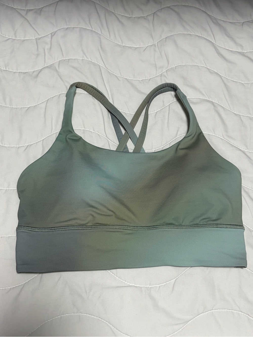 NWT Size 10 Lululemon Energy Longline Bra B–D Cups CDGM Chroma Drift Green Multi